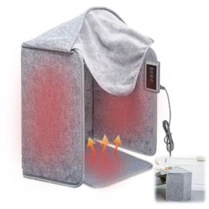 Panneau chauffant infrarouge, infrarouge pliable, chauffage de bureau infrarouge avec tapis de protection pour les pieds, 5 niveaux de chauffage et 6