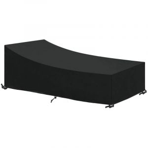 Housse Transat 200x75x40/80cm Housse pour Chaise Longue Exterieur Housse Bain de Soleil Impermeable Housse de Protection pour Transat de Jardin,