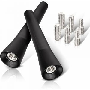 2 pi&egrave;ces Antenne Voiture fm Dab Antenne Radio Voiture 6,5cm Mini Antenne Voiture Courte avec Fonction de R&eacute;ception FM/AM/Dab