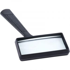Loupe Lecture Rectangulaire à Main 5X Poignée Plastique 100x50mm Loupe Navigation Livres Documents Journaux Brochures Petites Polices Identification