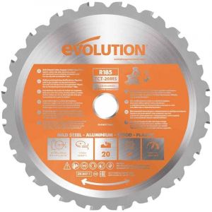 Lame de scie Widia multi-usages Evolution RAGE 185 mm / 20 z pour scies à onglet Evolution