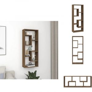 Vidaxl - tagère murale Chêne marron 36x16x90 cm Bois d'ingénierie - Étagère Murale - Étagère Cube - Rangement Mural - Décoration Murale - Meuble