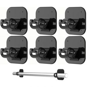 Support de Tringle à Rideaux Extra Large Sans Percer, Support de Tringle Autocollant avec Vis, Support de Tringle pour Salle de Bain, Cuisine, Salon,