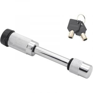 Verrou d'attelage de remorque, goupille de verrouillage de r&eacute;cepteur d'attelage de remorque de 5/8 po, avec capuchon &eacute;tanche et 2 cl&eacute;s