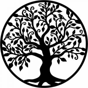 Art Mural en M&eacute;tal - l'arbre Vie, Arbre Vie en M&eacute;tal D&eacute;coration Murale Silhouette Art, D&eacute;coration Murale en Fer Forg&eacute; Faite &Agrave; La Main, pour Int&eacute;rieur