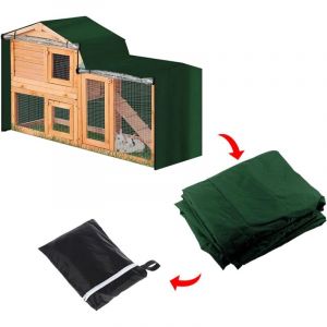 Accessoire pour clapier, Housse triangulaire pour clapier &agrave; lapin 210D Oxford imperm&eacute;able pour lapin, cochon d'Inde, couverture sur&eacute;lev&eacute;e pour animal