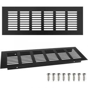 2 Pcs Grille de Ventilation,Grille D'aération Aluminium,250mm Grille Ventilation Rectangulaire Grille Aeration Aluminium,Grille D'aération en