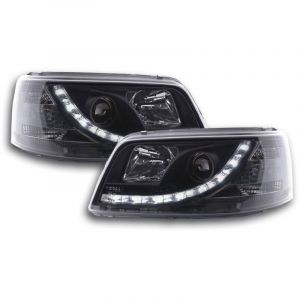 Phare Daylight led look drl bus vw type T5 03-09 noir -