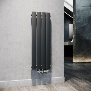 Sonni - Radiateur eau chaude en acier Conception murale Vertical Radiateur chauffage central 900x311mm Panneau Unique Anthracite (312W)