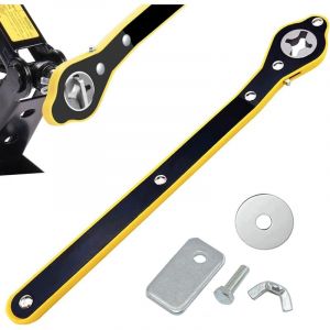 Clé à cliquet pour cric ciseau Économie de main-d'œuvre Clé à poignée de levage à ciseaux pivotante à 360° Clé de cric de roue avec adaptateur