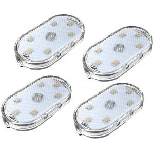 Lot de 4 &eacute;clairages d'int&eacute;rieur LED RVB pour voiture, lumi&egrave;re d'ambiance LED multicolore, &eacute;clairage d'ambiance multicolore, rechargeable par USB