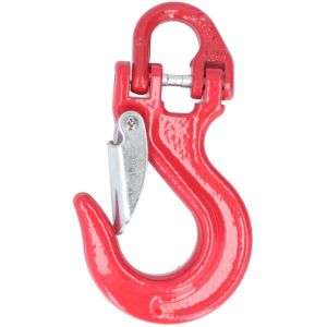 Crochet Coulissant Crochet de Grue Crochet de Remorquage Treuil Remorque Chape Crochet Rouge 2T Chargement 80 Acier Universel avec Loquet de Sécurité