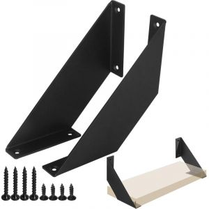 Beijiyi - Equerre Etagere Murale, Equerre Metal d'étagère Robuste, Equerre Fer Forge pour Etageres Bricolage 15cm 2 Pcs
