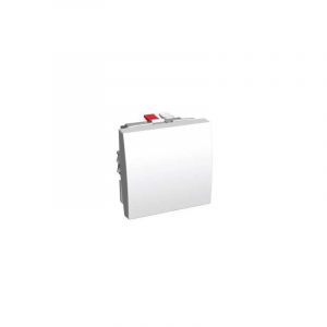 Poussoir 10A no &agrave; fermeture blanc 45X45mm pour plaque ou clipsable goulotte altira