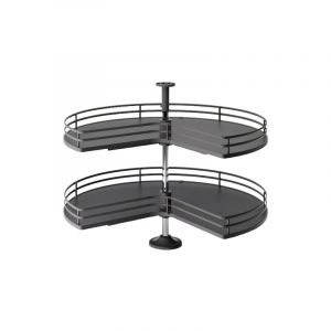Inoxa Industrie - Tourniquet 3/4 rond - D&eacute;cor : Anthracite - Diam&egrave;tre : 820 mm - Pour caisson : 900 x 900 mm