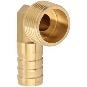 Raccord coud&eacute; en laiton &agrave; filetage m&acirc;le 3/4" avec embout cannel&eacute; pour tuyau (16 mm)