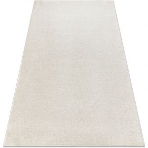 TAPIS - MOQUETTE VELVET MICRO cr&egrave;me plaine couleur unie beige 150x300 cm
