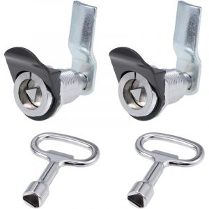 Csparkv - 2 Paquet Serrure Triangle came longue clés argent