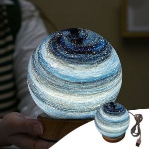 Lampe led tridimensionnelle à intensité variable, boule de verre, veilleuse d'ambiance, planètes errantes, lampe de chevet pour chambre à coucher,