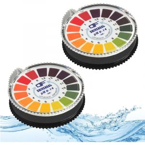 2 pcs. Bandelettes de test de pH sur rouleau, plage de mesure 0-14, Indicateur de tournesol papier universel, test d'acidité pour aquariums, eau