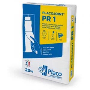 Enduit &agrave; joint poudre &agrave; prise tr&egrave;s rapide Placojoint PR 1 &ndash; sac 25 kg - PLACO