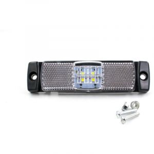 LED Feu de Gabarit Étanche Feu Latéral de Camion avec Vis et Écrous Feux de Gabarit LED Lumières LED Extérieures de Voiture pour Remorque, Blanc