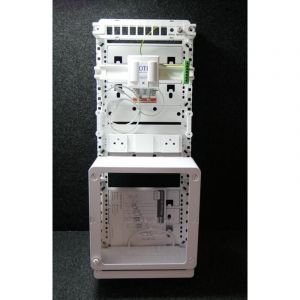 Coffret de communication Grade 3TV + 4 prises RJ45 Cat 6A blind&eacute;s + DTI + 2 PC 2P+T sans porte C-Start 625 THD CASANOVA