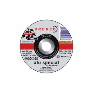 Disque à tronçonner CS 60 pour aluminium et métaux non-ferreux 125x1,2mm - DRONCO - 1121150100
