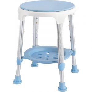 Tabouret De Douche Pivotant À 360°, Hauteur Réglable Aide À La Douche, Légère Chaise De Douche Antidérapant Siège De Douche pour Personnes Âgées Et