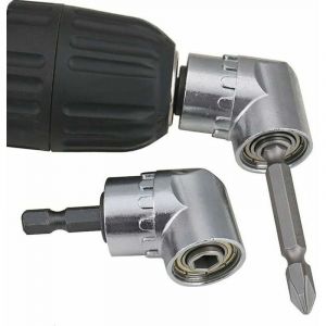 Tournevis Porte-Adaptateur 105 Degr&eacute;s Perceuses &agrave; Angle Droit Pilote et Tournevis Adaptateur Renvoi d'angle pour Visseuse Hexagonal 1/4 ''