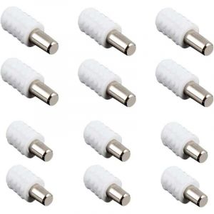 12 Pcs Taquet, Support D'&Eacute;tag&egrave;re &Eacute;tag&egrave;re Broches Cheville Etagere Supports,pour Armoire Bureau Accessoires，8 mm x 16 mm et 8 mm x 21 mm
