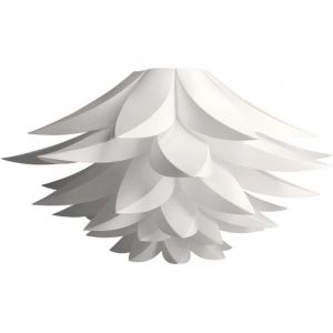 Blanc Lampe puzzle Polypropyl&egrave;ne (PP) design lotus - Abat-jour luminaire montage DIY - Suspension ou lampadaire lumi&egrave;re d&eacute;coration fleurs salon chambr