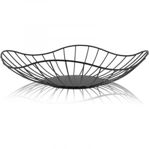 Corbeille &agrave; Fruits en M&eacute;tal, Bol de Fruits, Corbeille de Fruits, Panier de Fruit, pour Fruits/L&eacute;gumes/Collations/Divers (2, Noir)