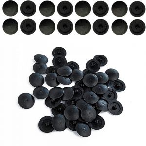 100 Pi&egrave;ces Capuchon de Vis Cruciforme, 12mm Anti-Rouille Cache Vis, Cache Vis Cruciformes en Plastique Noir, Cache de Vis Cruciformes &agrave; T&ecirc;Te Croix