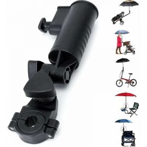 Csparkv - Chariot de Golf Porte-Parapluie Support de Porte-Parapluie Universel Poussoir Taille Réglable,Attachement de Poussette avec Pince