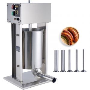 Poussoir à saucisses électrique, Poussoir à viande vertical 12 L/25 lbs, moteur 200 w, contrôle de vitesse en continu, acier inoxydable 304 de