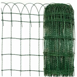 Grillage ornemental rouleau de 65 cm x 25 m, Vert, Maille: 15 x 9 cm