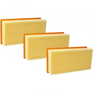 Vhbw - 3x filtre plissé plat compatible avec Kärcher 3501, 3500, K2000E, A2001, 3501E, 3500E, 2000TE, 2000E aspirateur - Élément filtrant