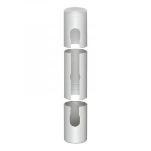 Couvre gond cache paumelle pour fenêtre porte portail en plastique Charnière Capuchon Protection Meuble Douille, 20mm nickelé mat longueur 119mm 3