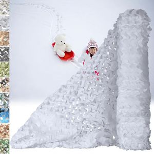 Filet de camouflage &eacute;pais, protection solaire, id&eacute;al pour la chasse, les brise-vues, le camping et la d&eacute;coration de jardin. 4 x 5 m, blanc.