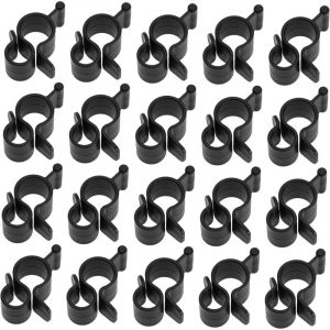 BEBUSINGOTO 20 pièces crochets de gouttière d'auvent de camping-car crochets de poteau de plafond de voiture auvent lumières fils pince anneau ouvert