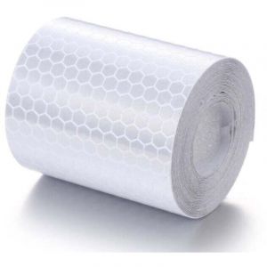 ZVD - Blanc 5cm 3M pour coller et couper - ruban r&eacute;fl&eacute;chissant r&eacute;sistant aux intemp&eacute;ries - ruban adh&eacute;sif d'avertissement, r&eacute;fl&eacute;chissant et auto