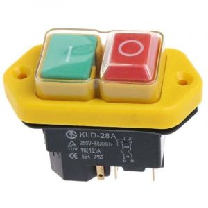 Interrupteur &agrave; Bouton-Poussoir 1PC KJD17B Interrupteur de Bouton 22 0V-240V 16A 5 Switch Power Tool -Pin