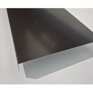 Bande de Rive Aluminium Marron RAL 1247 (1 pli, retour 30 mm, ep 1mm) Hauteur : 90 mm