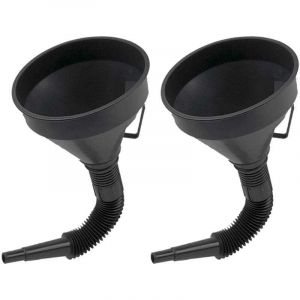 2 Pi&egrave;ces Grands Entonnoir Essence Entonnoir Huile Moteur en Plastique Flexible Entonnoir Filtre avec Filtre pour Moto Voiture Essence et Usages