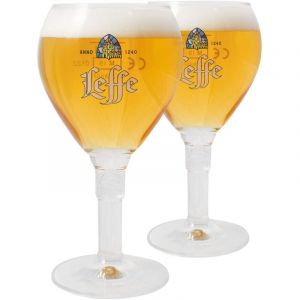 Lot de 2 verres Leffe - 33 cl - Verres &agrave; bi&egrave;re belges