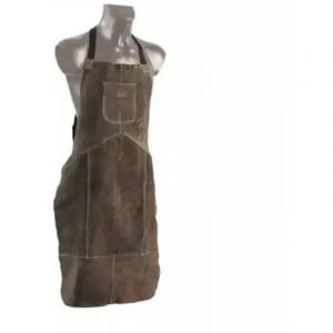 Tablier de soudeur en croute de cuir marron