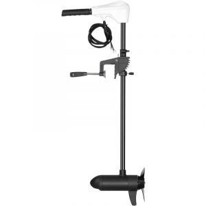 Mophorn - Moteur de p&ecirc;che &agrave; la tra&icirc;ne &eacute;lectrique 12 v 55 lb, moteur de bateau hors-bord mont&eacute; sur tableau arri&egrave;re &agrave; 8 vitesses avec indicateur de
