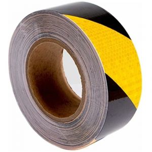 Ruban Reflechissant Scotch Jaune et Noir Bande Réfléchissante Autocollante Ruban de Signalisation Rubalise Autocollante Ruban Reflechissant Adhesif
