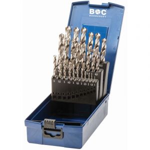 DIN 338 N HSS-G Jeu de m&egrave;ches, bo&icirc;te ABS KG13 //1-13x0.5/25 pi&egrave;ces Engins de forage 11201330025